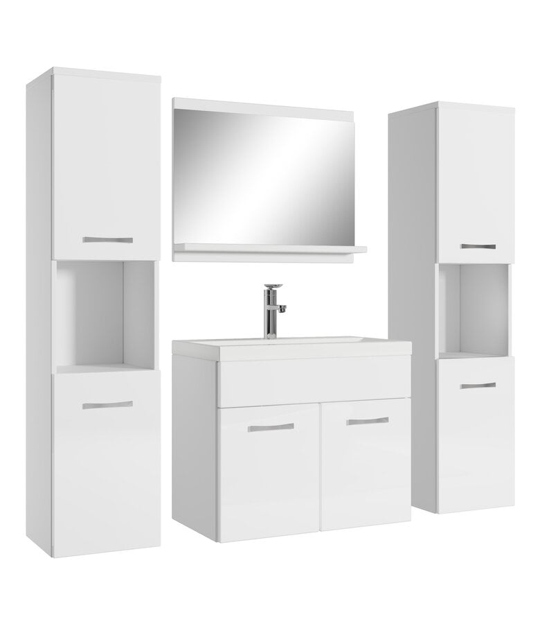 badplaats Badkamermeubel Montreal XL 60cm complete set - hoogglans wit