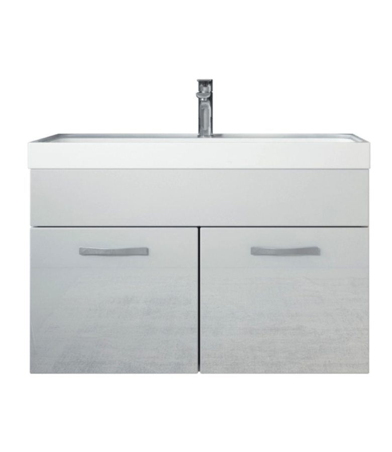 badplaats Badkamermeubel Paso 01 80cm - hoogglans wit