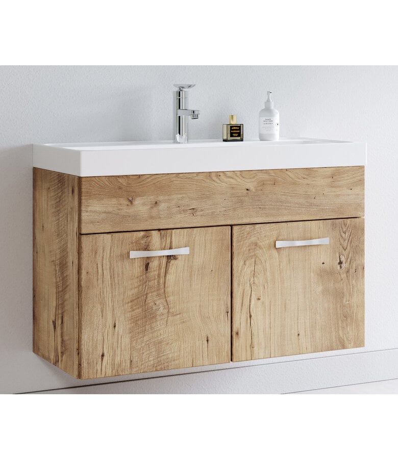 Badplaats Badkamermeubel Paso 01 80cm - Kastanje Eiken