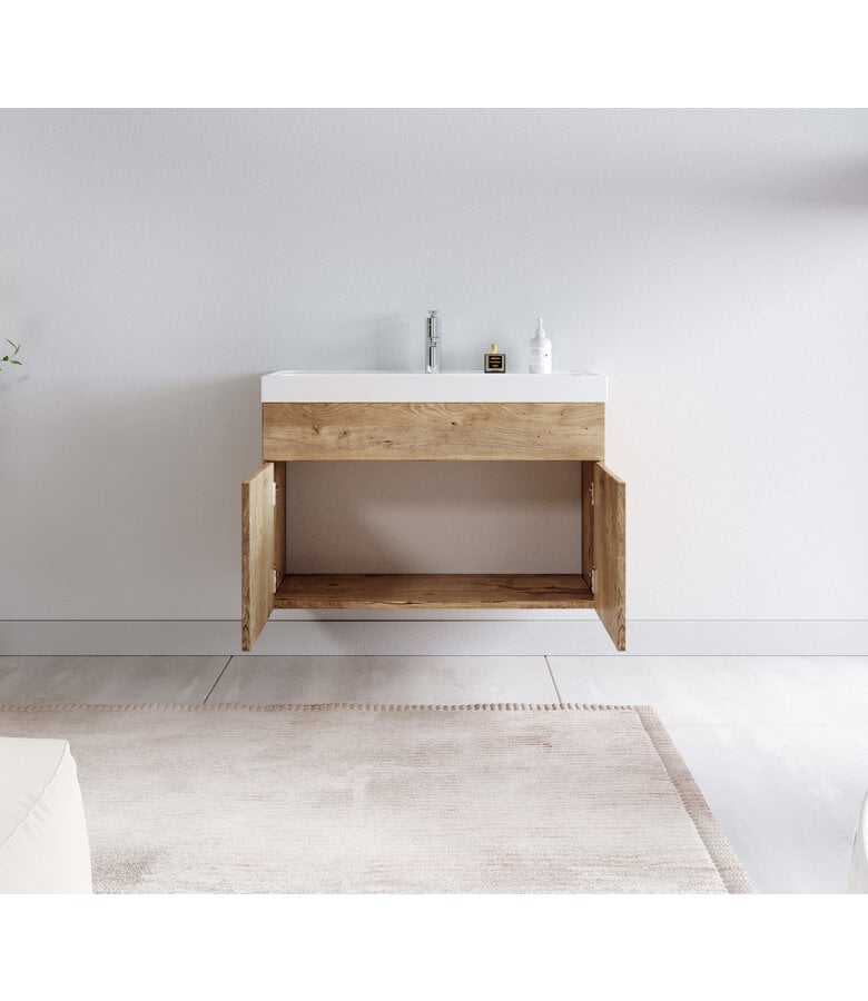 Badplaats Badkamermeubel Paso 01 80cm - Kastanje Eiken