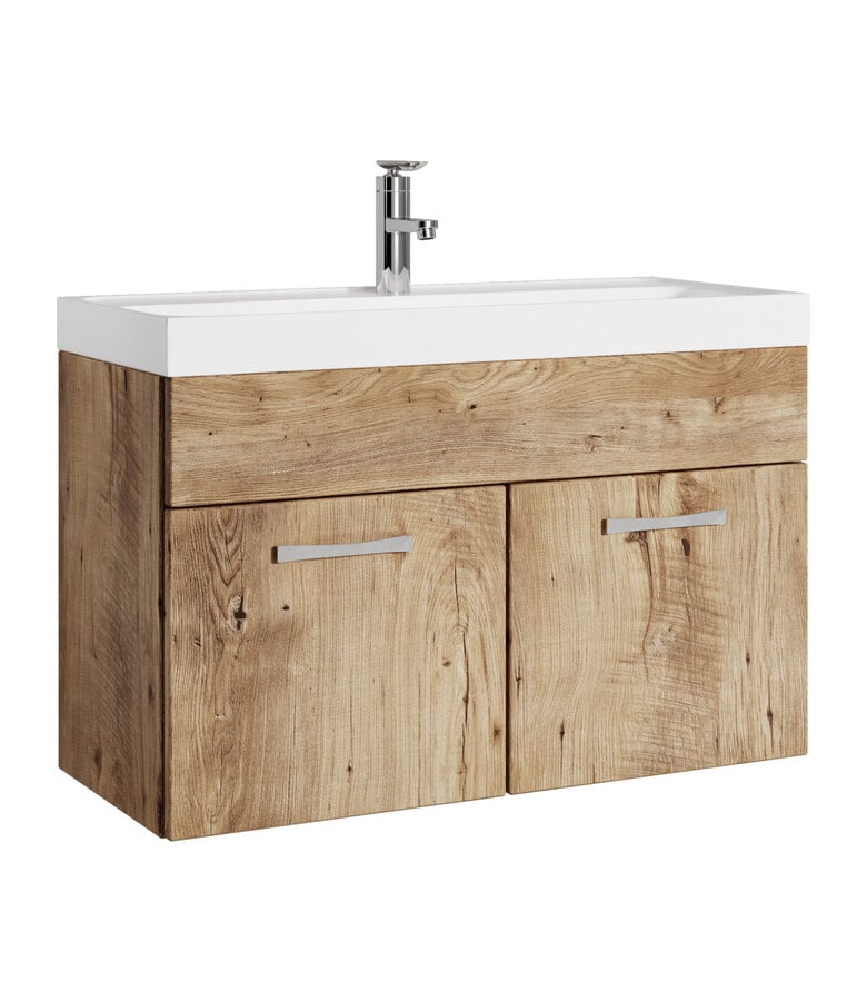 badplaats Badkamermeubel Paso 01 80cm - kastanje eiken