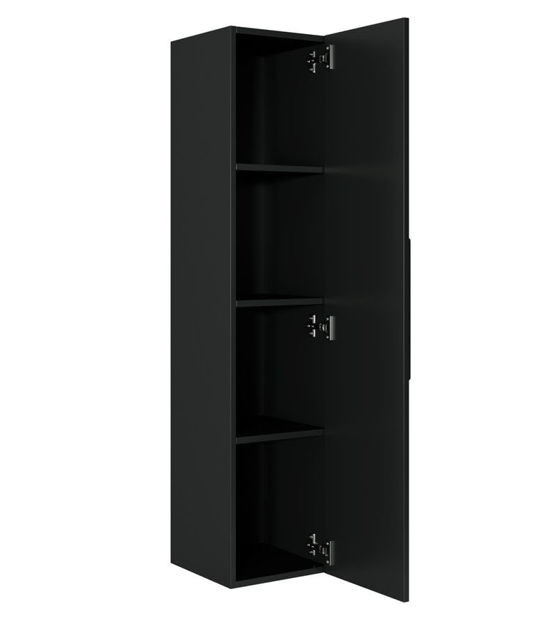 Badplaats Badkamermeubel Sierra 60cm Complete Set Met Spiegel - Mat Zwart