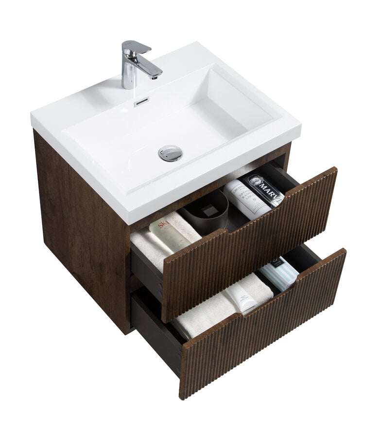 Badplaats Badkamermeubel Thermis 60cm - Walnoot Bruin