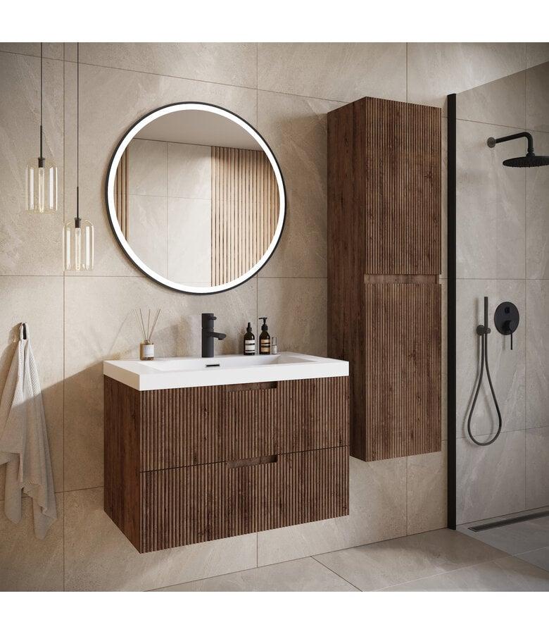 Badplaats Badkamermeubel Thermis 60cm - Walnoot Bruin