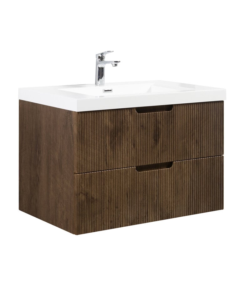 badplaats Badkamermeubel Thermis 80cm - walnoot bruin