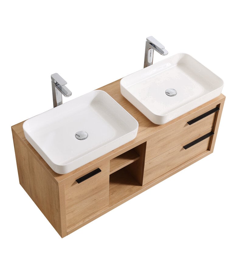 Badplaats Badkamermeubel Vermont 120cm Met Spiegel - Eiken - Zonder Wastafel