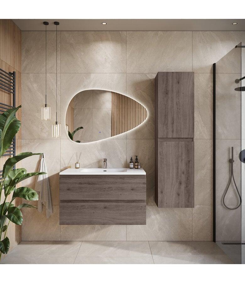 Badplaats Badkamermeubel Angela 100cm - Bruin Eiken