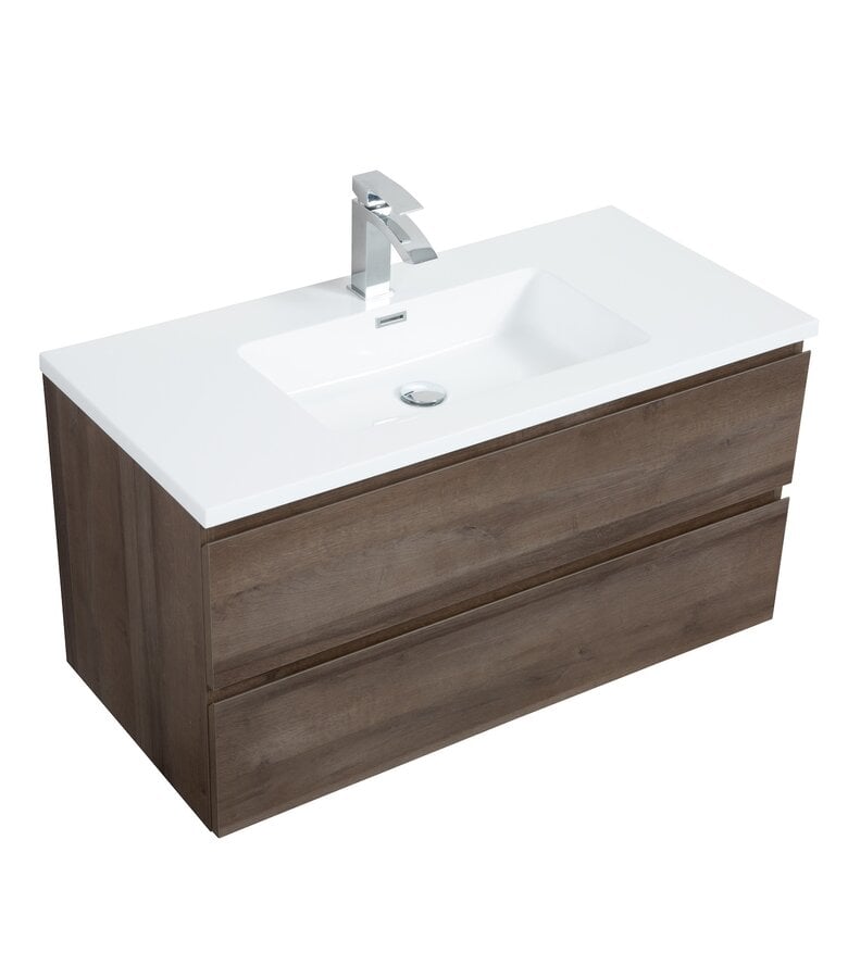 Badplaats Badkamermeubel Angela 100cm - Bruin Eiken