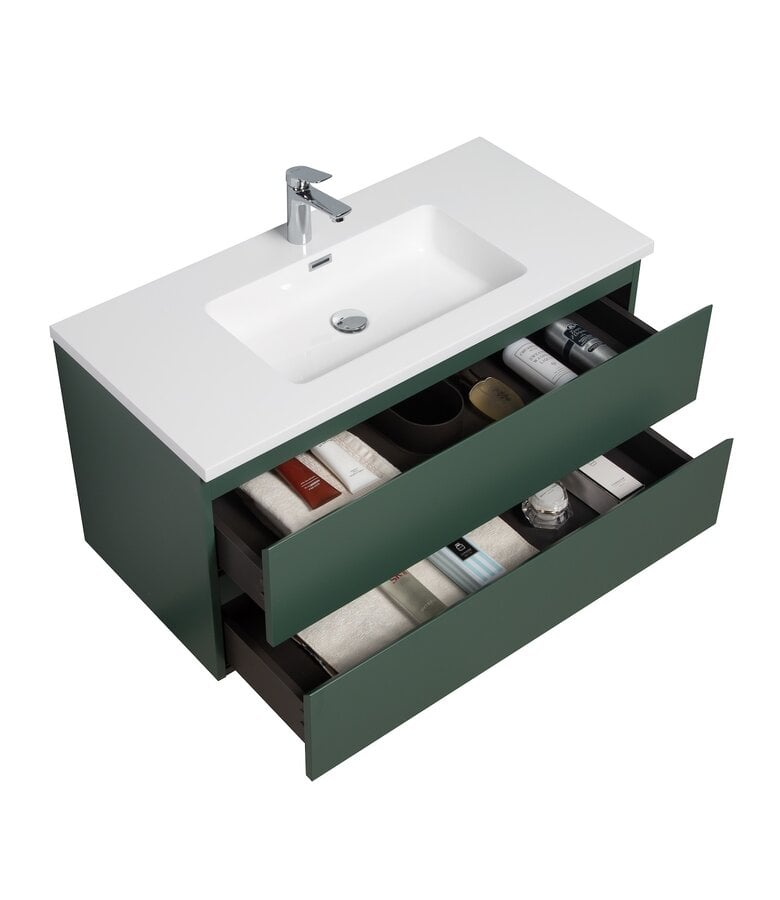 Badplaats Badkamermeubel Angela 100cm - Mat Groen