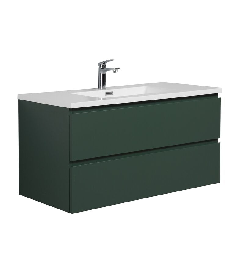 badplaats Badkamermeubel Angela 100cm - mat groen