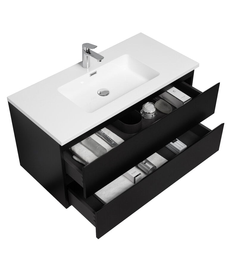 Badplaats Badkamermeubel Angela 100cm - Mat Zwart
