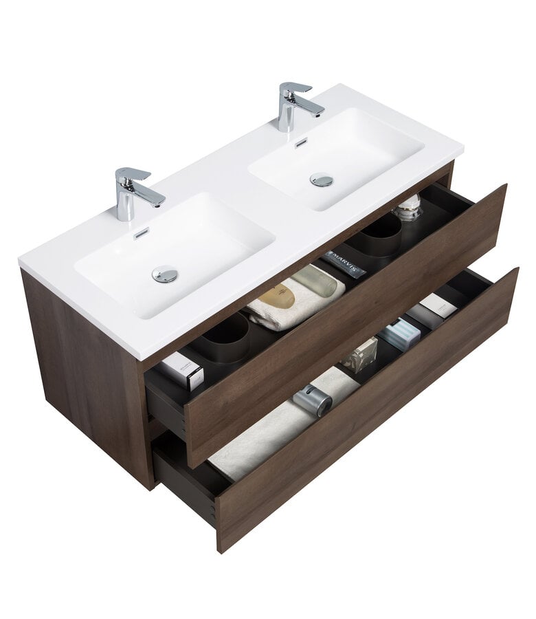 Badplaats Badkamermeubel Angela 120cm - Bruin Eiken