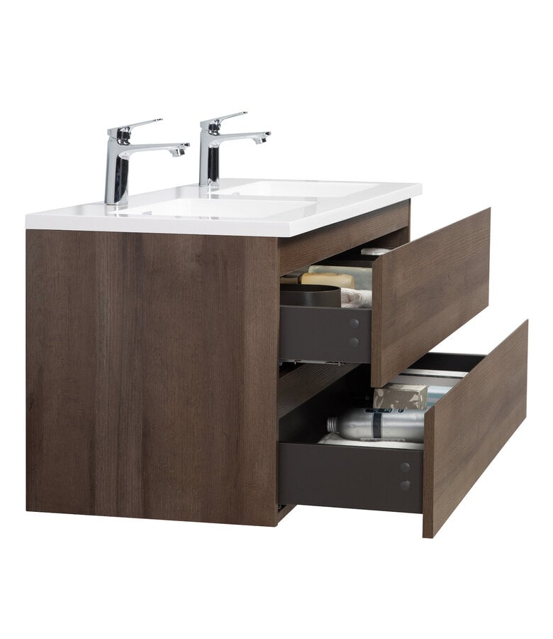 Badplaats Badkamermeubel Angela 120cm - Bruin Eiken