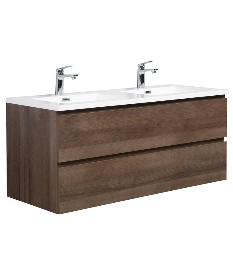 badplaats Badkamermeubel Angela 120cm - bruin eiken