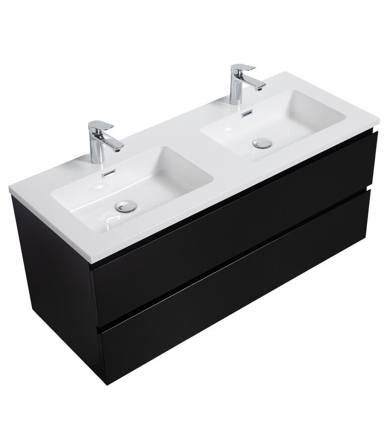 Badplaats Badkamermeubel Angela 120cm - Mat Zwart