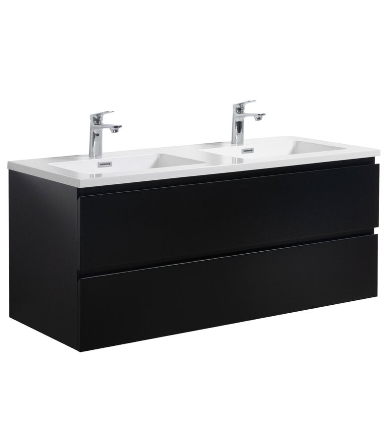 badplaats Badkamermeubel Angela 120cm - mat zwart