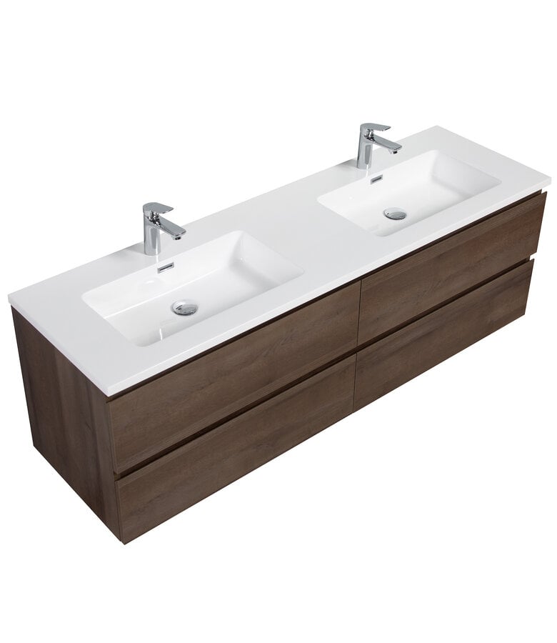 Badplaats Badkamermeubel Angela 160cm - Bruin Eiken