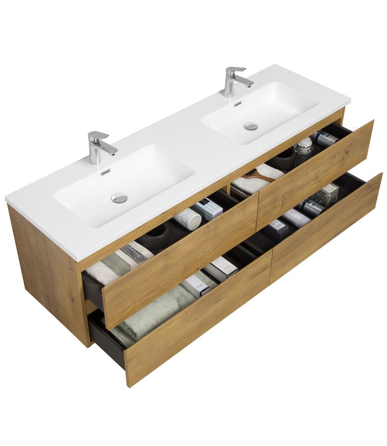 Badplaats Badkamermeubel Angela 160cm - Eiken