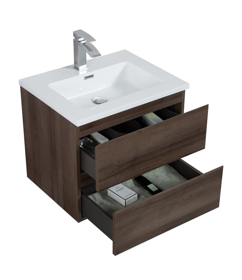 Badplaats Badkamermeubel Angela 60cm - Bruin Eiken