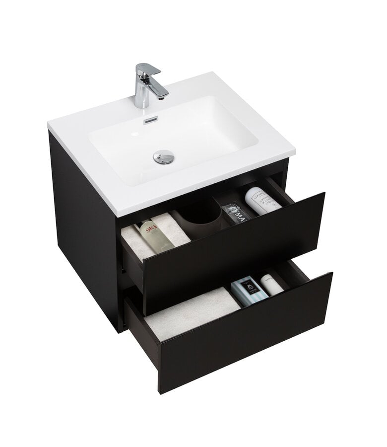 Badplaats Badkamermeubel Angela 60cm - Mat Zwart