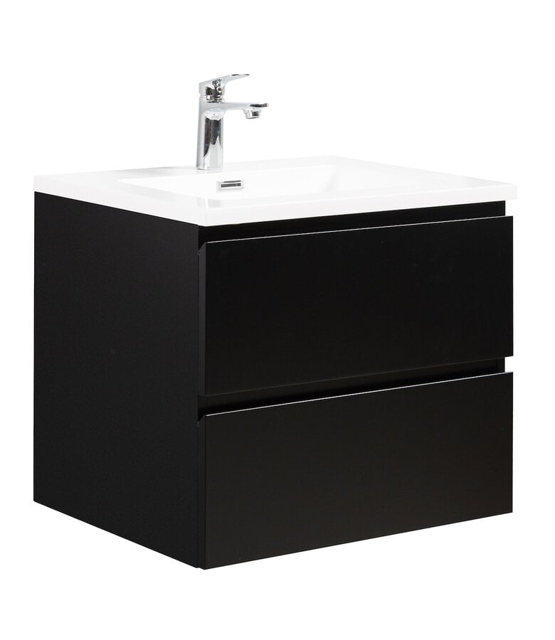 badplaats Badkamermeubel Angela 60cm - mat zwart