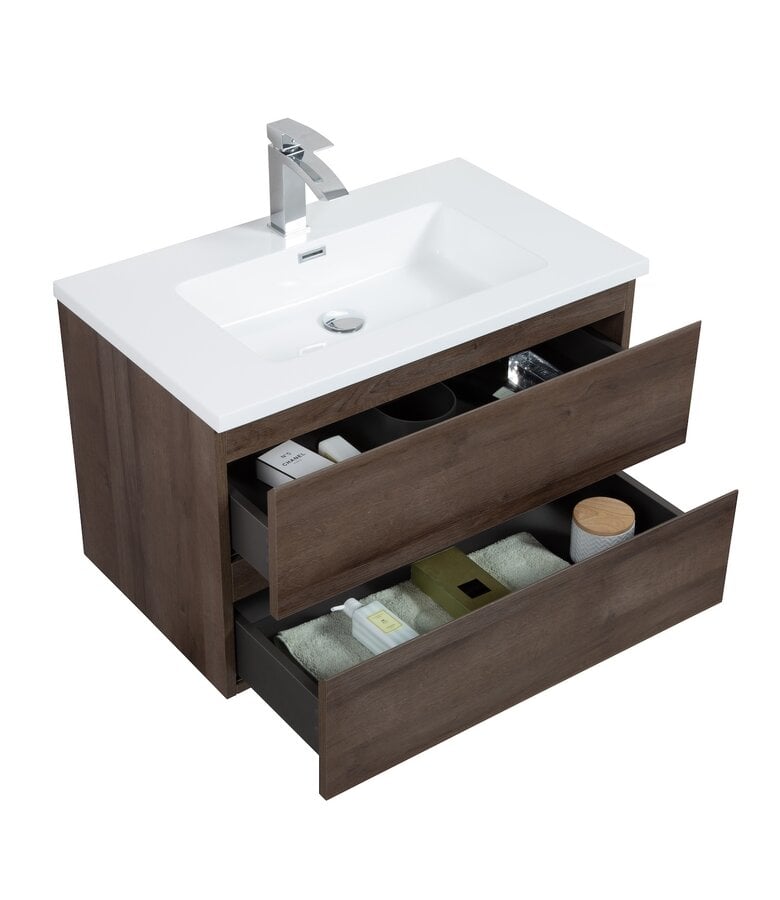 Badplaats Badkamermeubel Angela 80cm - Bruin Eiken