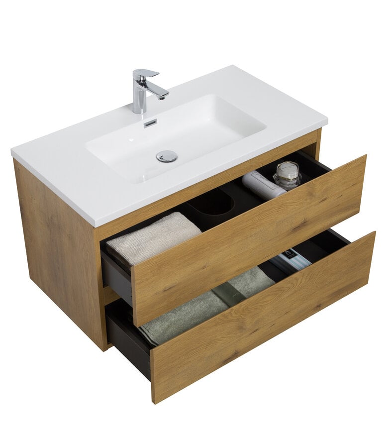 Badplaats Badkamermeubel Angela 90cm - Eiken