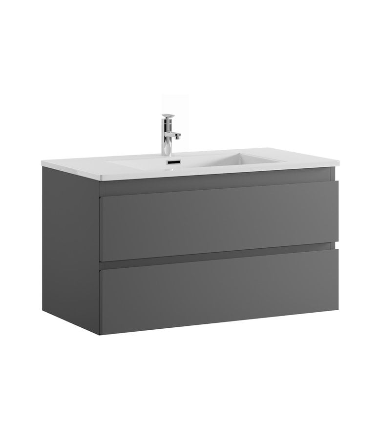 Badplaats Badkamermeubel Angela 90cm - Mat Grijs