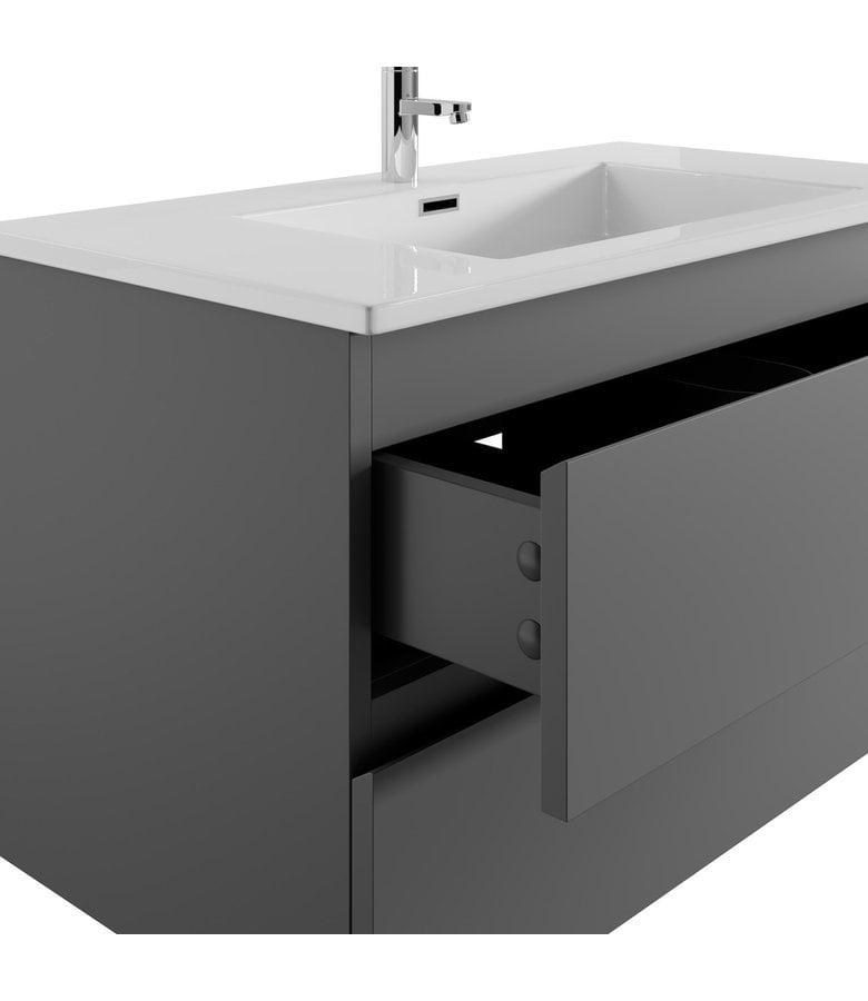 Badplaats Badkamermeubel Angela 90cm - Mat Grijs