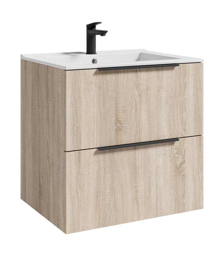 badplaats Badkamermeubel Derby 60cm - licht eiken