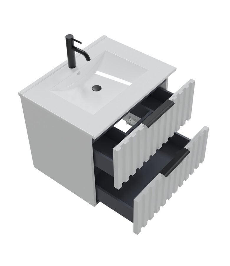 Badplaats Badkamermeubel Fraser 60cm - Wit - 2 Lades