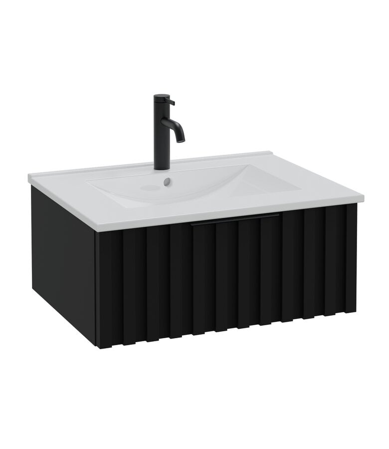 badplaats Badkamermeubel Fraser 60cm - zwart - 1 lade