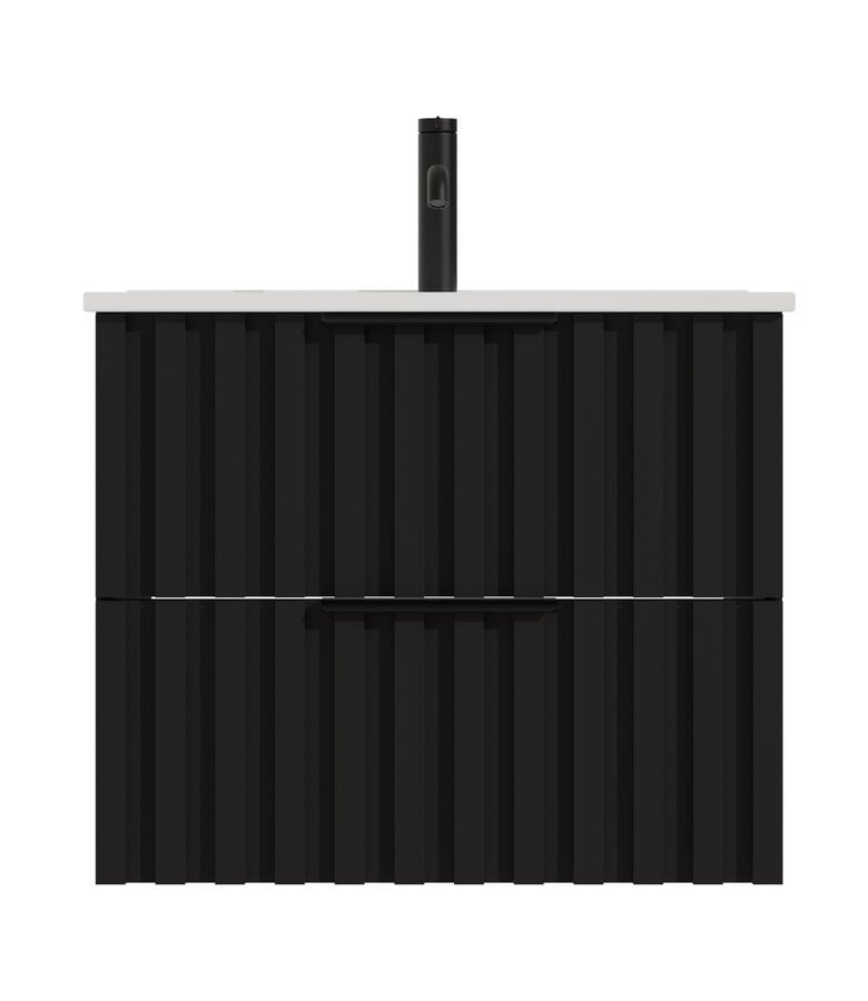 Badplaats Badkamermeubel Fraser 60cm - Zwart - 2 Lades