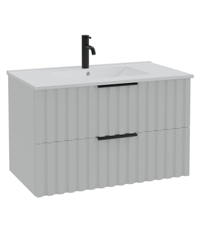 badplaats Badkamermeubel Fraser 80cm - wit - 2 lades