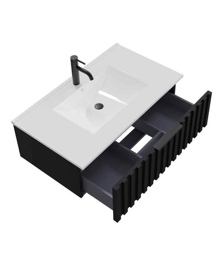 Badplaats Badkamermeubel Fraser 80cm - Zwart - 1 Lade