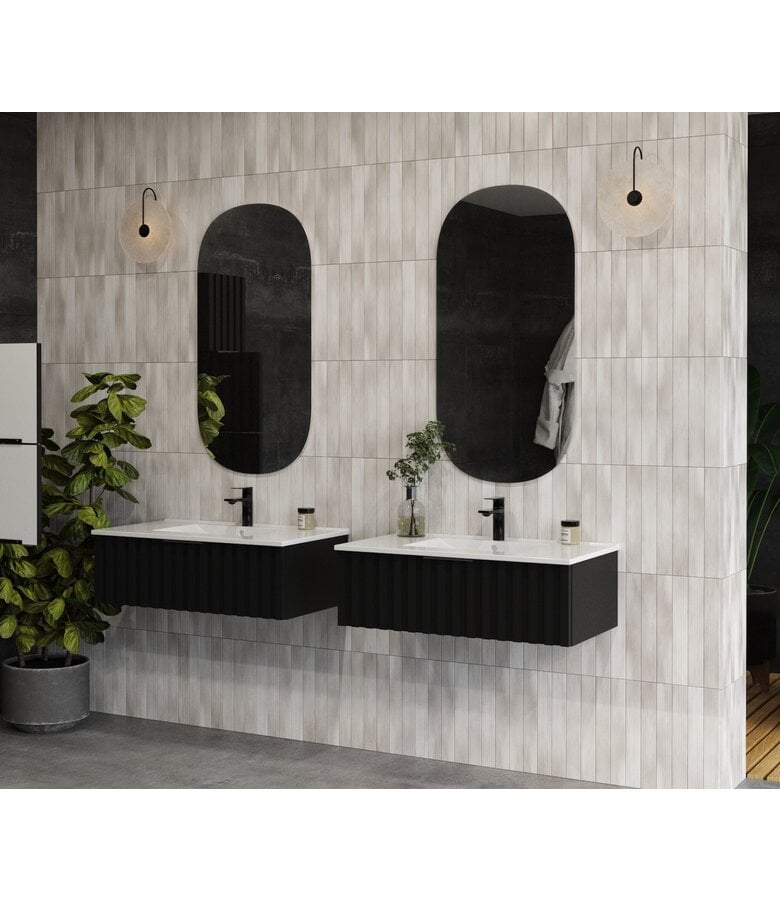 Badplaats Badkamermeubel Fraser 80cm - Zwart - 1 Lade