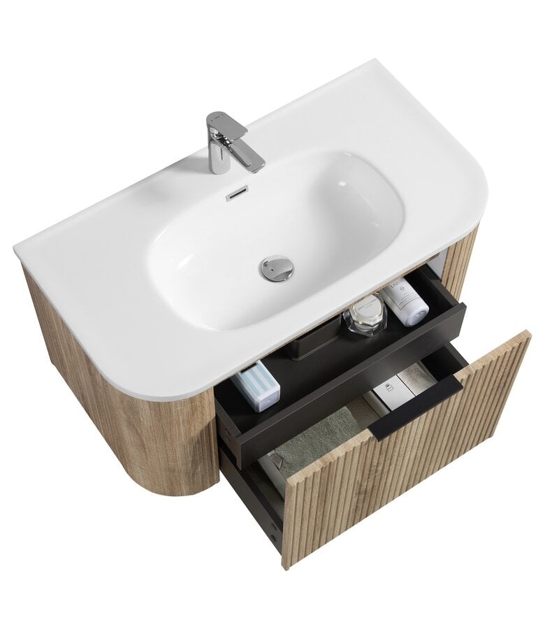 Badplaats Badkamermeubel Murcia 90cm - Wit Eiken