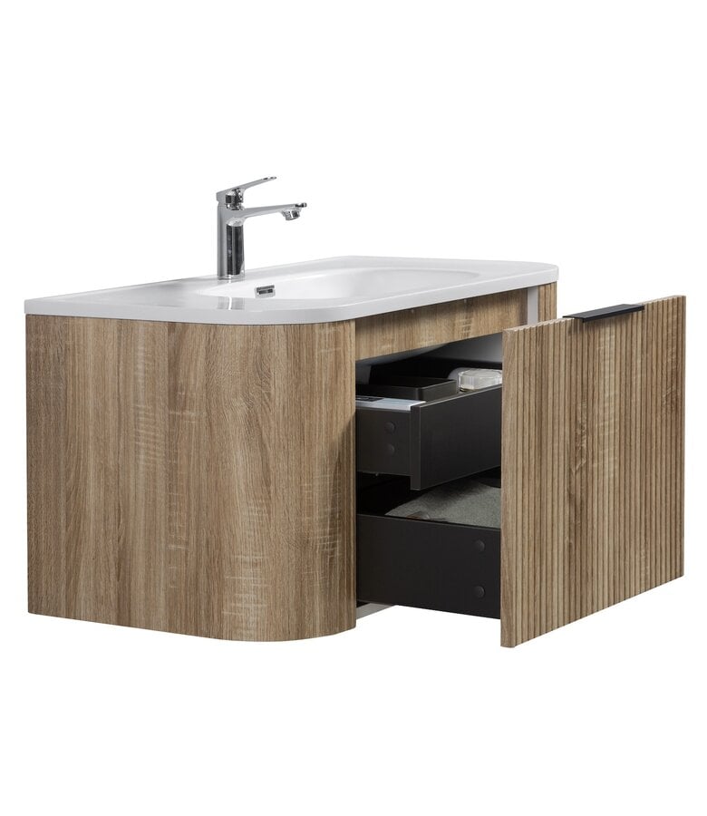 Badplaats Badkamermeubel Murcia 90cm - Wit Eiken