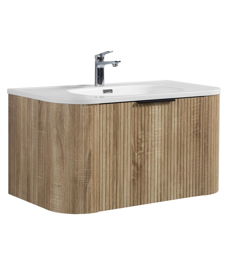 badplaats Badkamermeubel Murcia 90cm - wit eiken