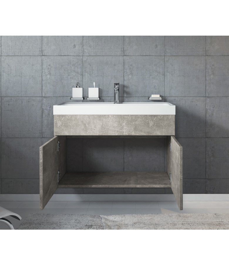 Badplaats Badkamermeubel Paso 01 80cm - Beton Grijs