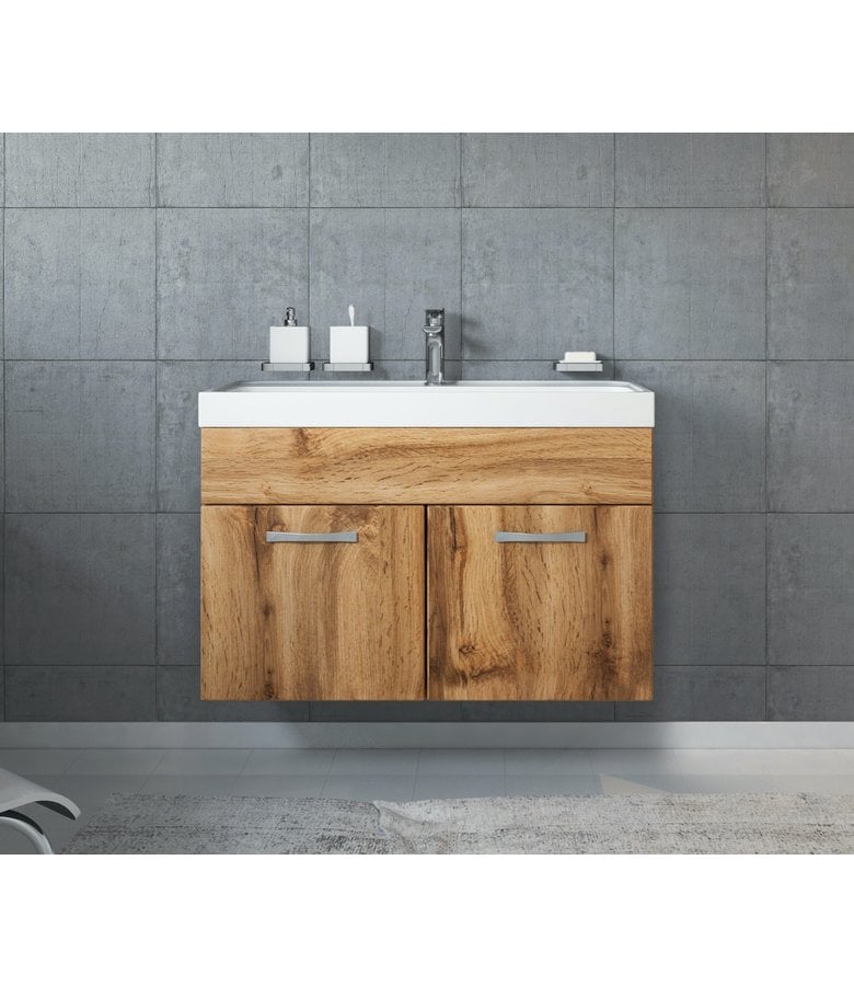 Badplaats Badkamermeubel Paso 01 80cm - Eiken