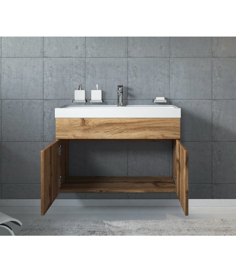 Badplaats Badkamermeubel Paso 01 80cm - Eiken