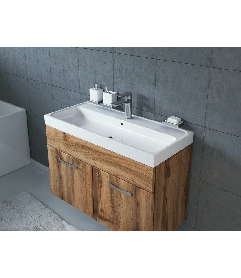 Badplaats Badkamermeubel Paso 01 80cm - Eiken