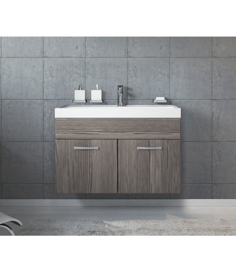 Badplaats Badkamermeubel Paso 01 80cm - Grijs Eiken