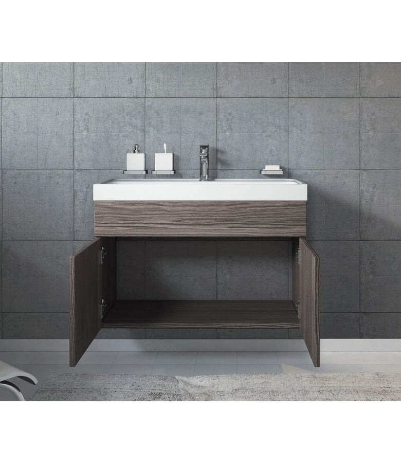 Badplaats Badkamermeubel Paso 01 80cm - Grijs Eiken