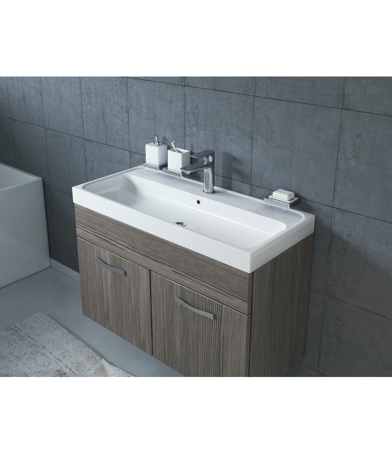 Badplaats Badkamermeubel Paso 01 80cm - Grijs Eiken