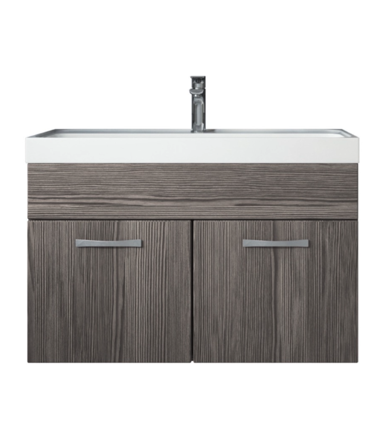 badplaats Badkamermeubel Paso 01 80cm - grijs eiken