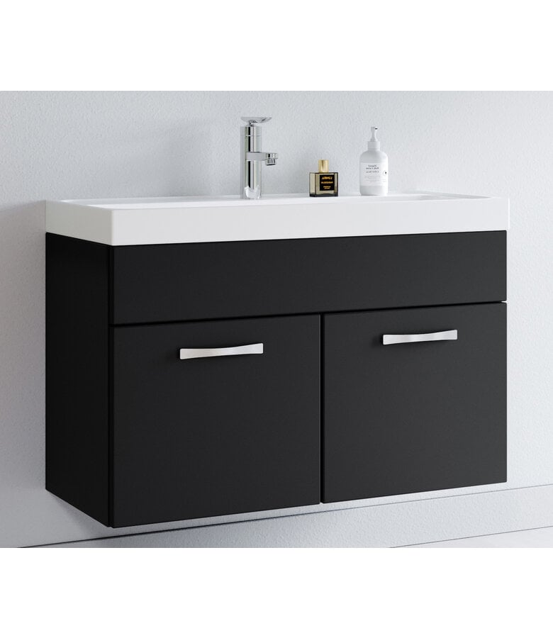 Badplaats Badkamermeubel Paso 01 80cm - Mat Zwart