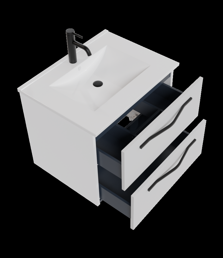 Badplaats Badkamermeubel Reno 60cm - Hoogglans Wit