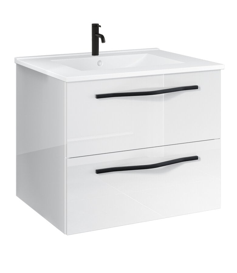 badplaats Badkamermeubel Reno 60cm - hoogglans wit